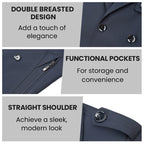 🎁Today's Special: 65% OFF|Men's Double-Breasted Windproof Trench Coat