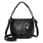 🎀2026 New Arrival🔥Casual Pleated Bucket Soft Leather Handbag Shoulder Bag