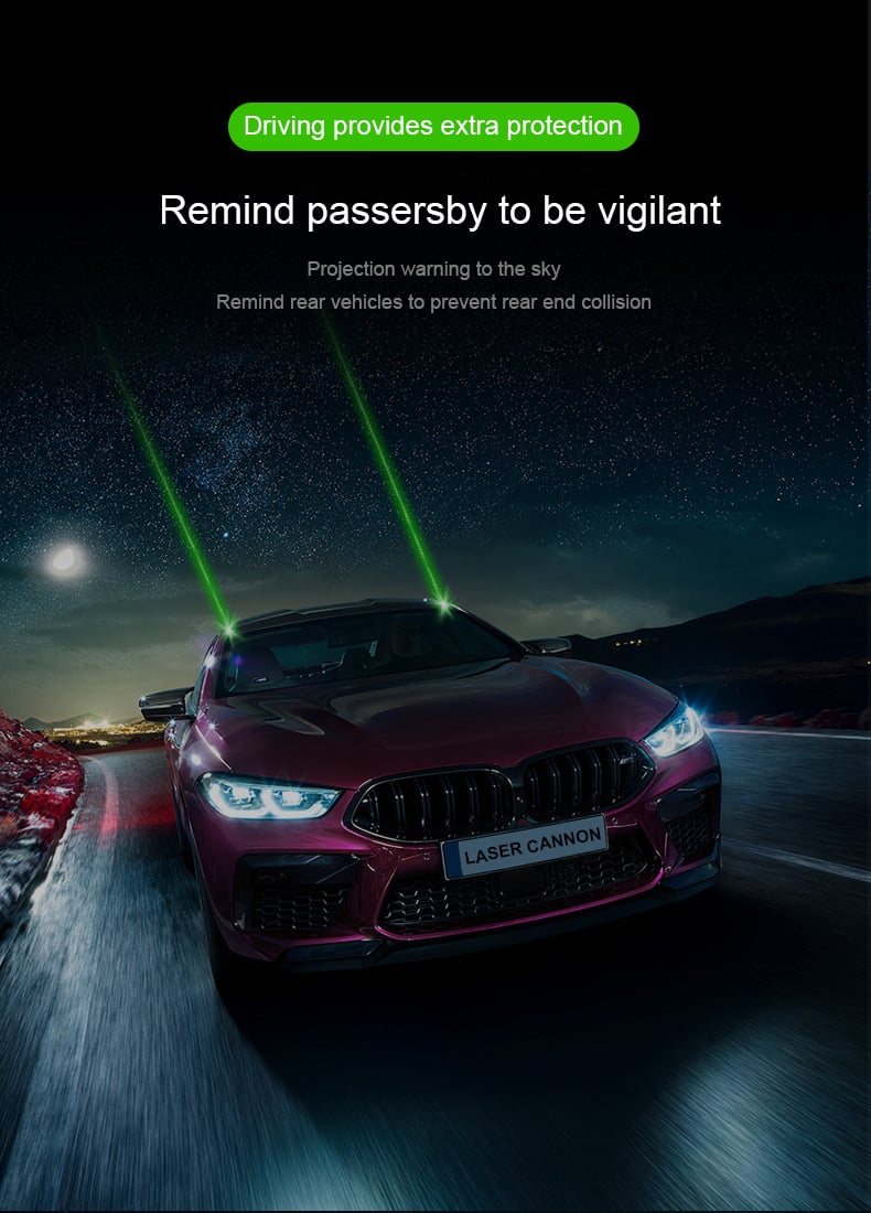 Car Safety Warning Long-range Remote Pilot Laser Light