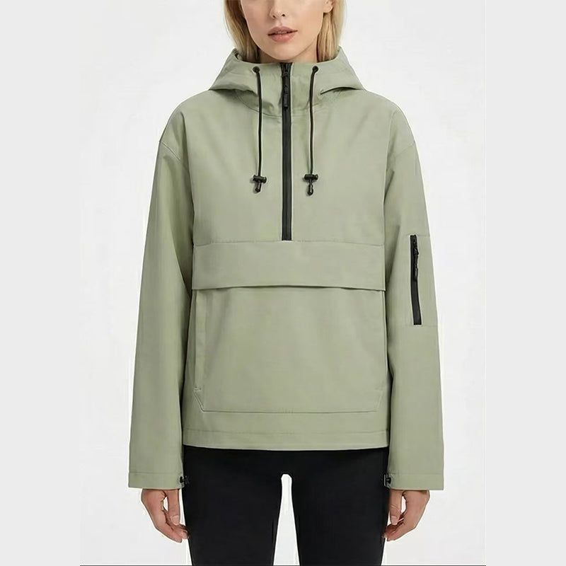 Leopard Print Hooded Pullover with Kangaroo Pocket