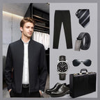 ✨Fliwos® Men's Standing Collar Zipper Casual Jacket