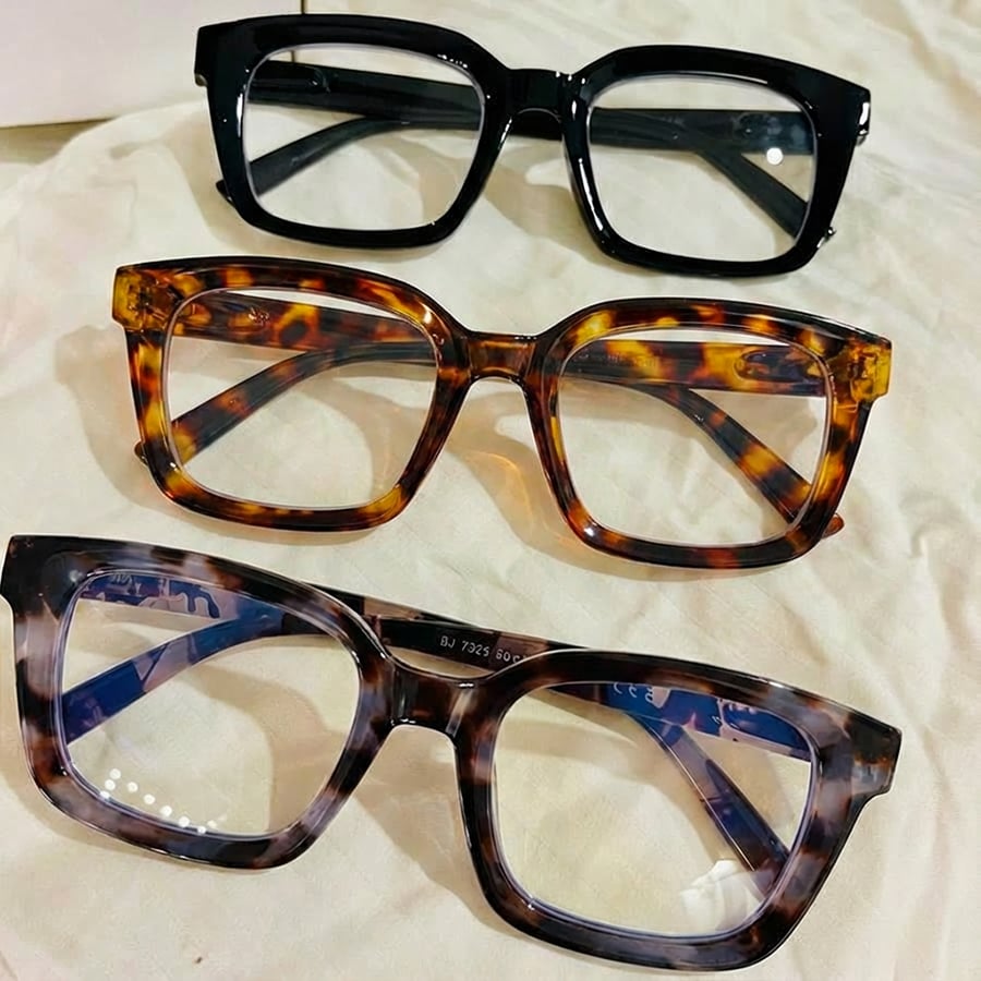 🎁Last Day✨👓Tortoiseshell Reading Glasses – Blue Light Blocking Oversized Square Readers