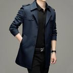 🎁Today's Special: 65% OFF|Men's Double-Breasted Windproof Trench Coat