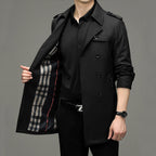 🎁Today's Special: 65% OFF|Men's Double-Breasted Windproof Trench Coat