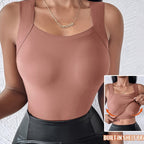 🔥HOT SALE🔥💐Women's U Neck Thermal Tank Tops with Built-In Bra
