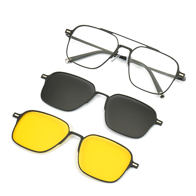 🔥😎3-in-1 Magnetic Anti-Glare Sunglasses for Safe Driving