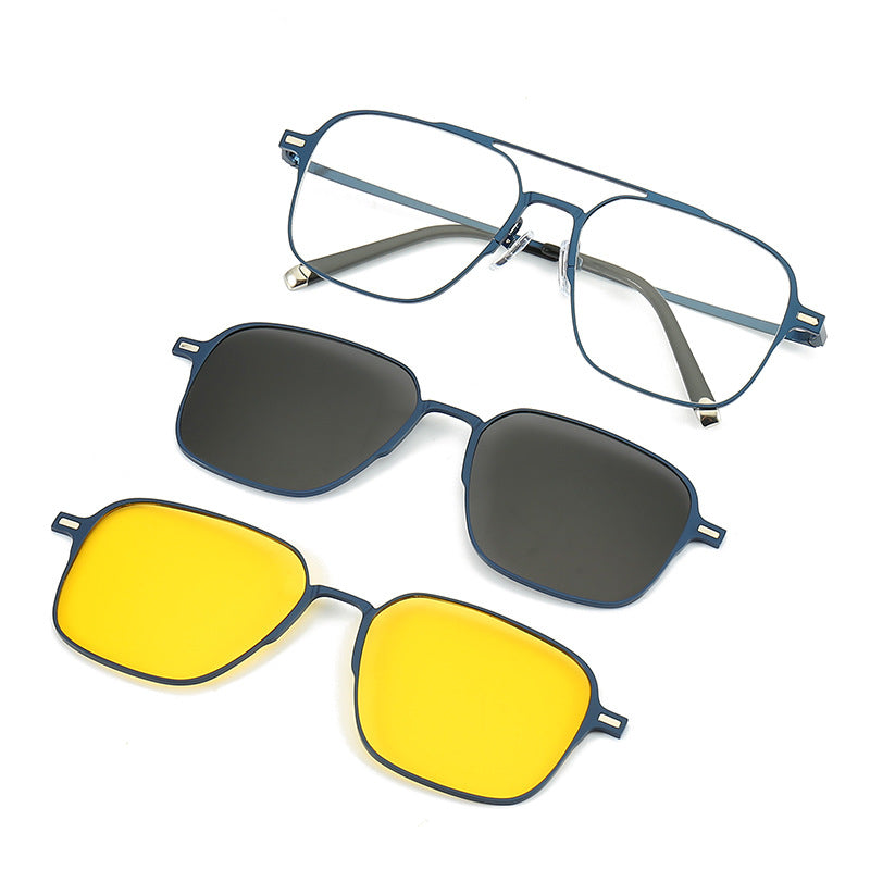 🔥😎3-in-1 Magnetic Anti-Glare Sunglasses for Safe Driving