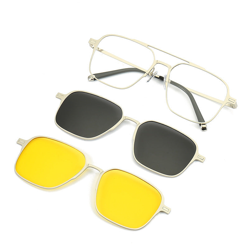🔥😎3-in-1 Magnetic Anti-Glare Sunglasses for Safe Driving