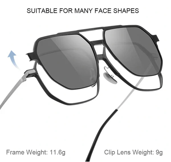 🔥😎3-in-1 Magnetic Anti-Glare Sunglasses for Safe Driving