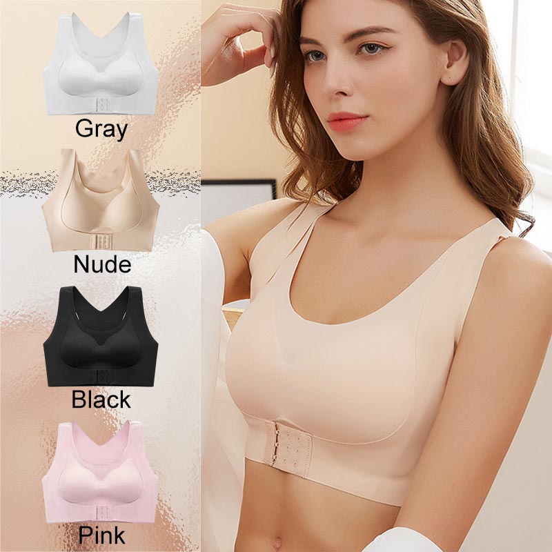 🎉LAST DAY SALE -70% OFF⚡Front Closure Cross-Back Wireless Posture Bra