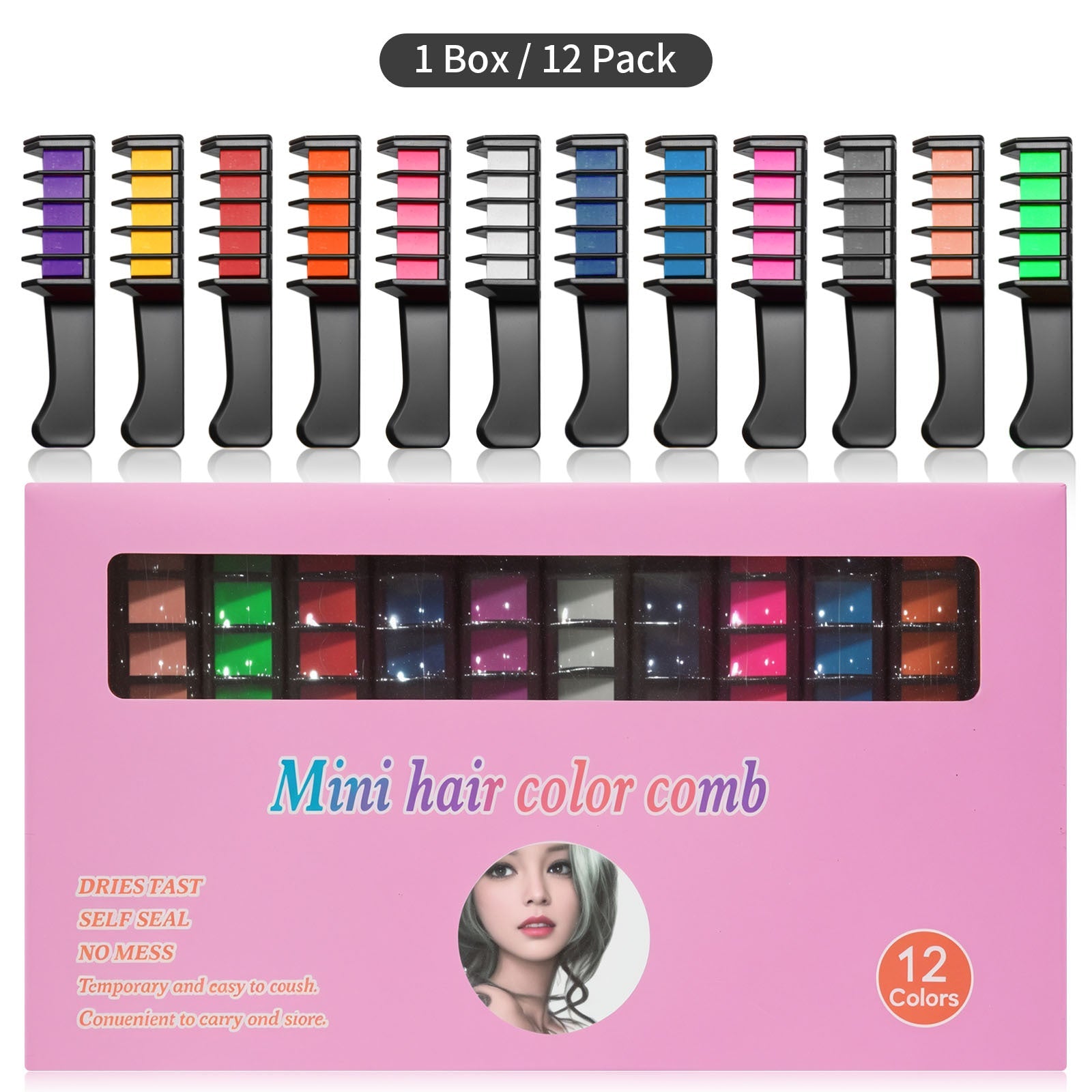🎁Limited Time Discount🔥Temporary Hair Dye Chalk Comb- Cruelty Free