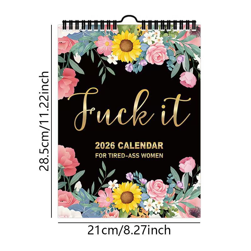 🏆Christmas Pre Sale 49% OFF - Here We F*cking Go Again: 2026 Swear Calendar for Tired-Ass Women
