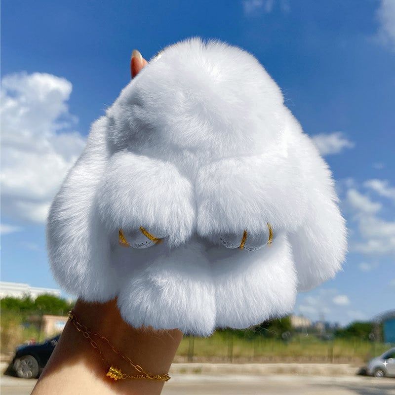 🐰60% OFF NOW! 🏆 Handmade Soft Bunny PomPom Charms – Adorable Design, Premium Yarn & Perfect for Bags/Keys 🎀