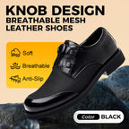 💥Free Shipping ✈️Knob Design Breathable Mesh Leather Shoes