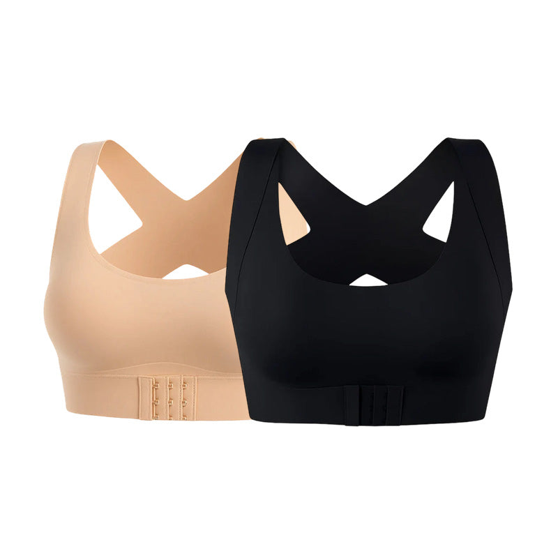 🎉LAST DAY SALE -70% OFF⚡Front Closure Cross-Back Wireless Posture Bra