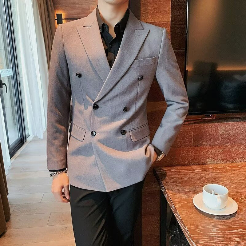 👑✨Men's Casual Double-Breasted Premium Blazer