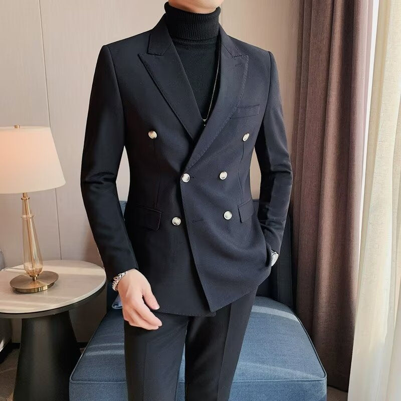 👑✨Men's Casual Double-Breasted Premium Blazer