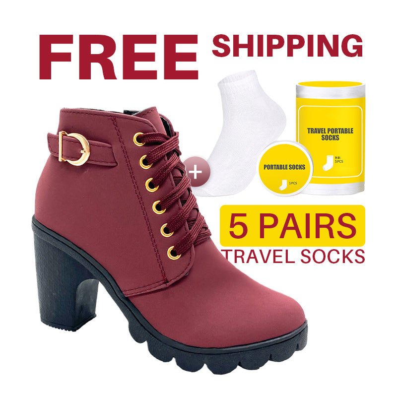 Women's Sole Chunky Heel Boots