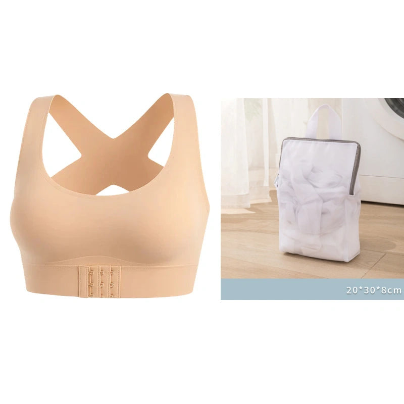 🎉LAST DAY SALE -70% OFF⚡Front Closure Cross-Back Wireless Posture Bra