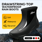Drawstring-top Waterproof Rain Boots