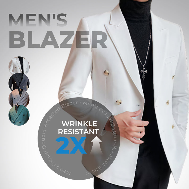 👑✨Men's Casual Double-Breasted Premium Blazer