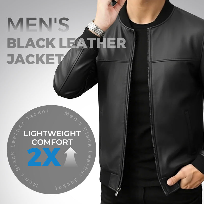 Men's Black Leather Jacket