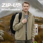 Men's Casual Zip-up Windbreaker