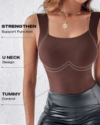 🔥HOT SALE🔥💐Women's U Neck Thermal Tank Tops with Built-In Bra