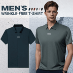👑Fliwos Men’s Breathable Casual Lapel Wrinkle-free T-shirt