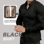 Men's Solid Color Lapel Long Sleeve Button-Down Shirts