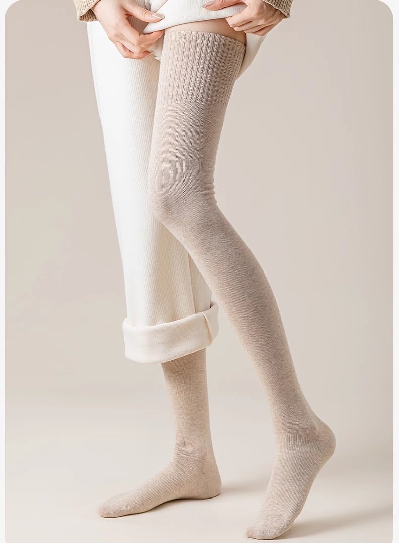🔥Final Day: 53% OFF🧦Women's 100% Cotton Thermal Knee-High Socks