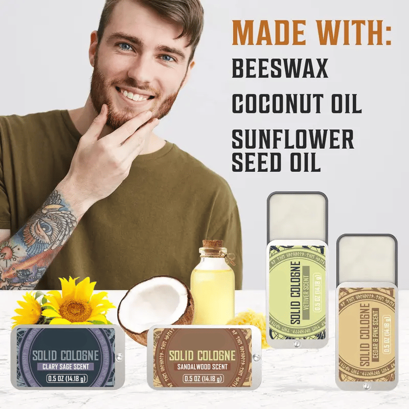 🎅🎁Christmas Gift idea 51% OFF🎄💖Men's Exclusive Solid Perfume Set - 4 Pack