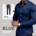 Men's Solid Color Lapel Long Sleeve Button-Down Shirts