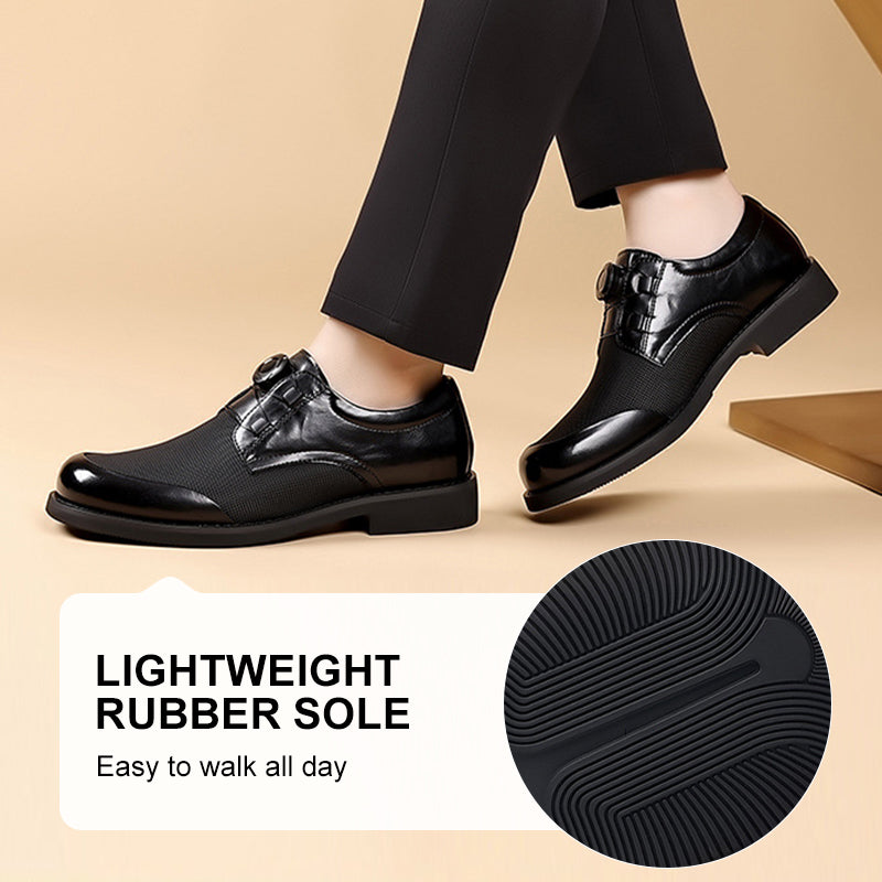 💥Free Shipping ✈️Knob Design Breathable Mesh Leather Shoes