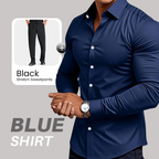 Men's Solid Color Lapel Long Sleeve Button-Down Shirts