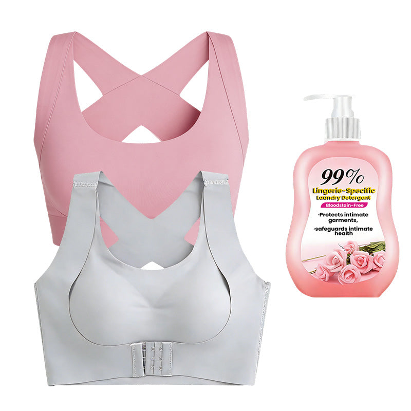 🎉LAST DAY SALE -70% OFF⚡Front Closure Cross-Back Wireless Posture Bra