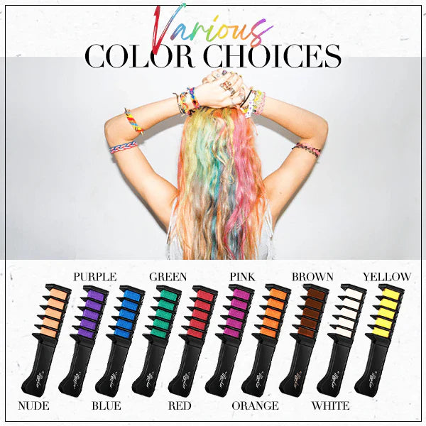 🎁Limited Time Discount🔥Temporary Hair Dye Chalk Comb- Cruelty Free