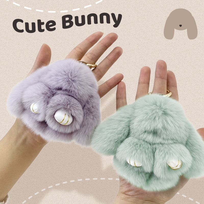 🐰60% OFF NOW! 🏆 Handmade Soft Bunny PomPom Charms – Adorable Design, Premium Yarn & Perfect for Bags/Keys 🎀