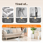 🏆Flat Mop with Stainless Steel Handle, come with Reusable Washable Mop Cloths