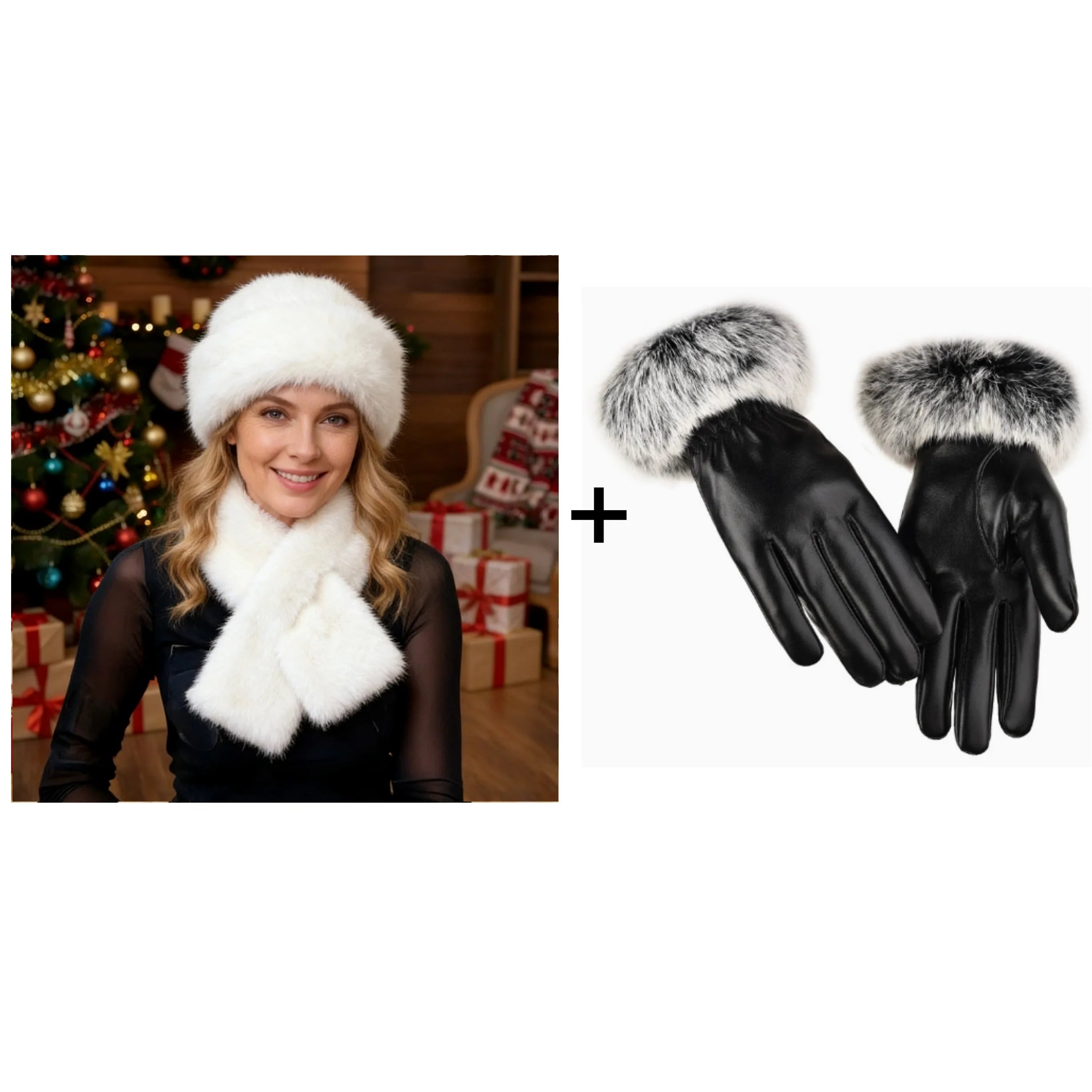 💝Valentine's Day Sale - 50% Off🔥Fluffy Fur Bucket Hat Warm Winter Hat + Free Matching Scarf ⏰