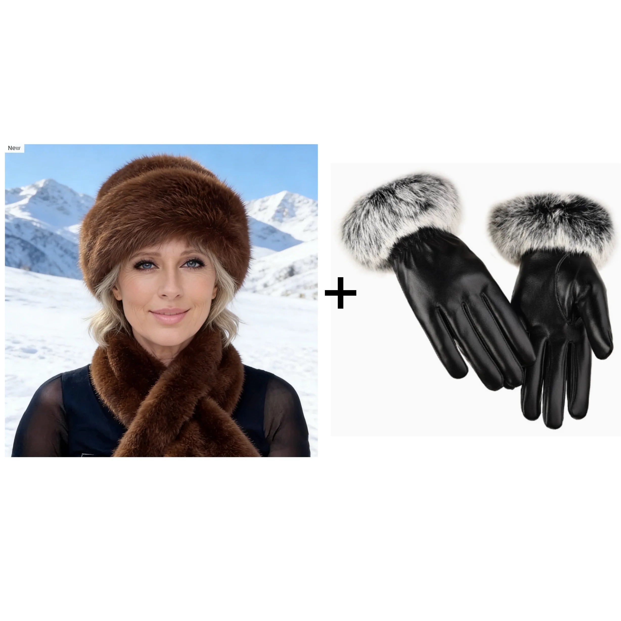 💝Valentine's Day Sale - 50% Off🔥Fluffy Fur Bucket Hat Warm Winter Hat + Free Matching Scarf ⏰