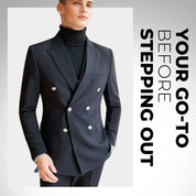 👑✨Men's Casual Double-Breasted Premium Blazer