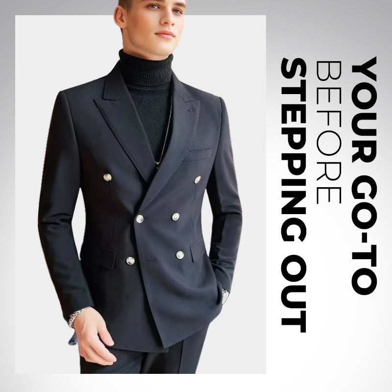 👑✨Men's Casual Double-Breasted Premium Blazer