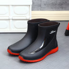 Drawstring-top Waterproof Rain Boots