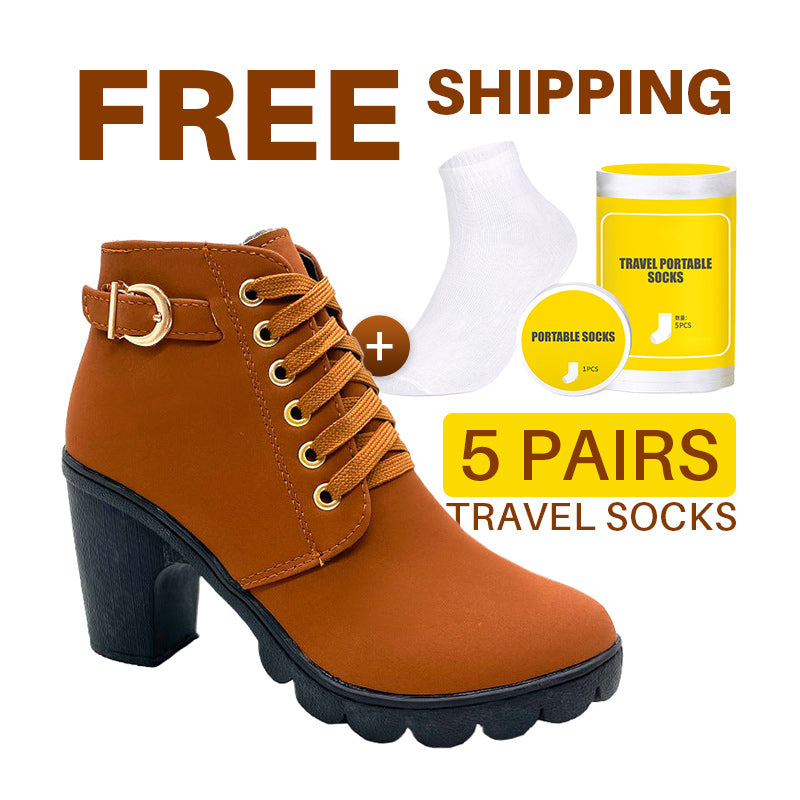 Women's Sole Chunky Heel Boots