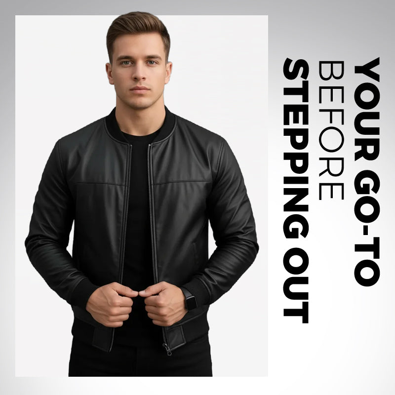 Men's Black Leather Jacket