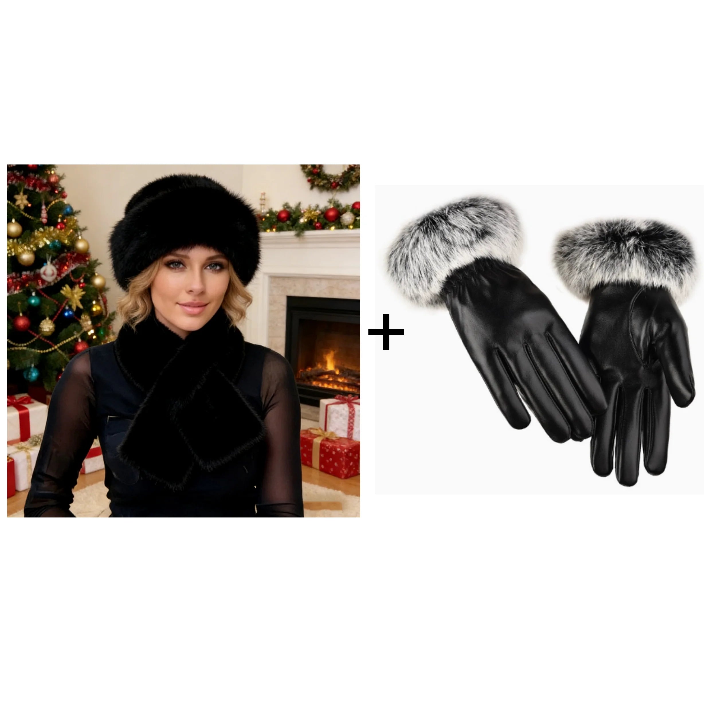 💝Valentine's Day Sale - 50% Off🔥Fluffy Fur Bucket Hat Warm Winter Hat + Free Matching Scarf ⏰