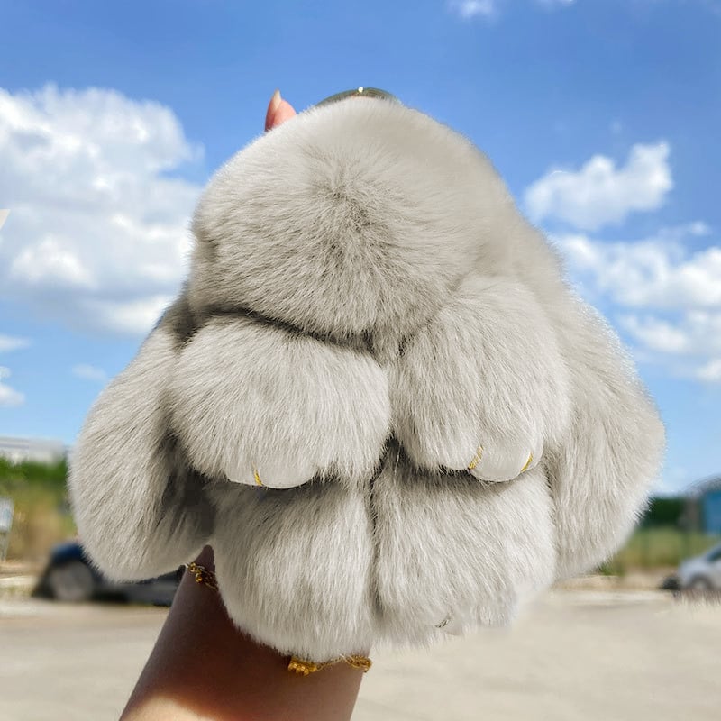 🐰60% OFF NOW! 🏆 Handmade Soft Bunny PomPom Charms – Adorable Design, Premium Yarn & Perfect for Bags/Keys 🎀