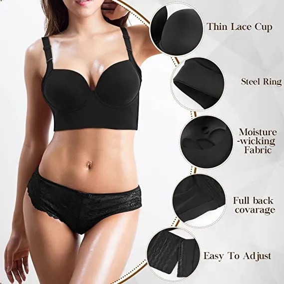 🏆HOT SALE 50% OFF🔥Back Smoothing Underwire Push Up Bra