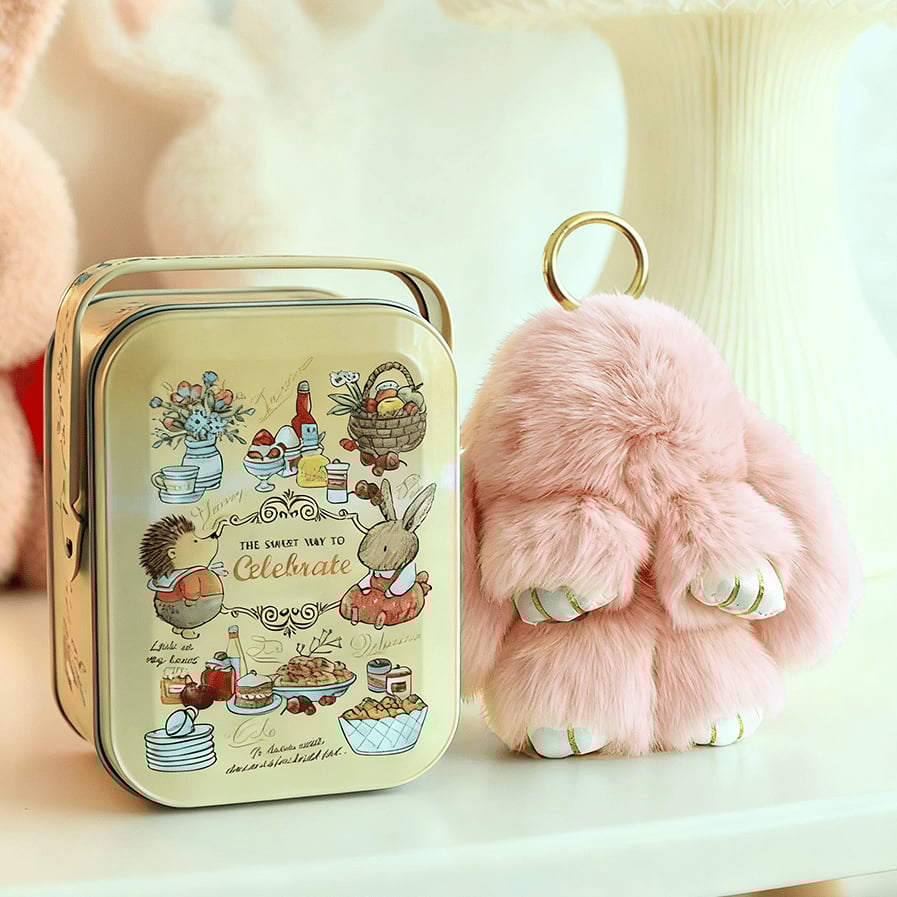 🐰60% OFF NOW! 🏆 Handmade Soft Bunny PomPom Charms – Adorable Design, Premium Yarn & Perfect for Bags/Keys 🎀